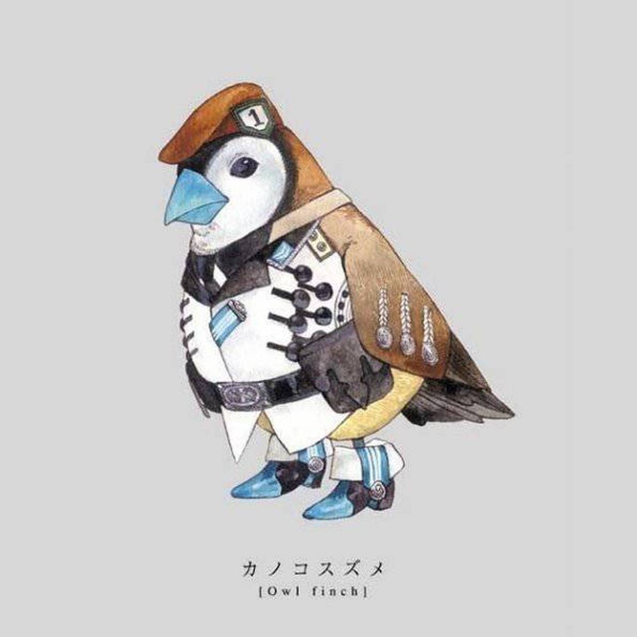 一组鸟类拟人服饰作品,by sato.#动漫# #插画# #二次元
