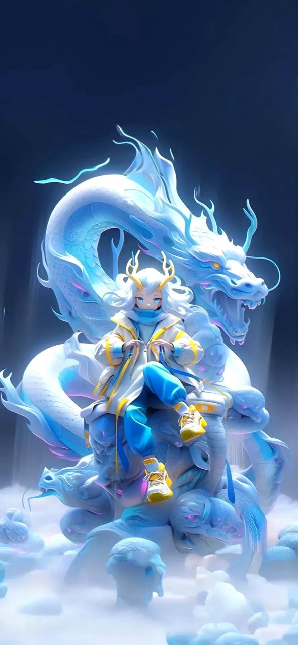 ai生成的一组主题为《龙族少年》的插画作品,by midjourney.