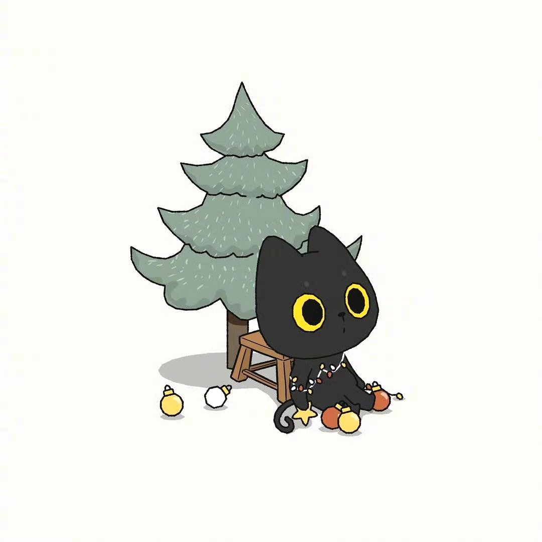分享一组动漫猫咪插画作品,用简约的风格描绘了可爱猫咪的日常生活