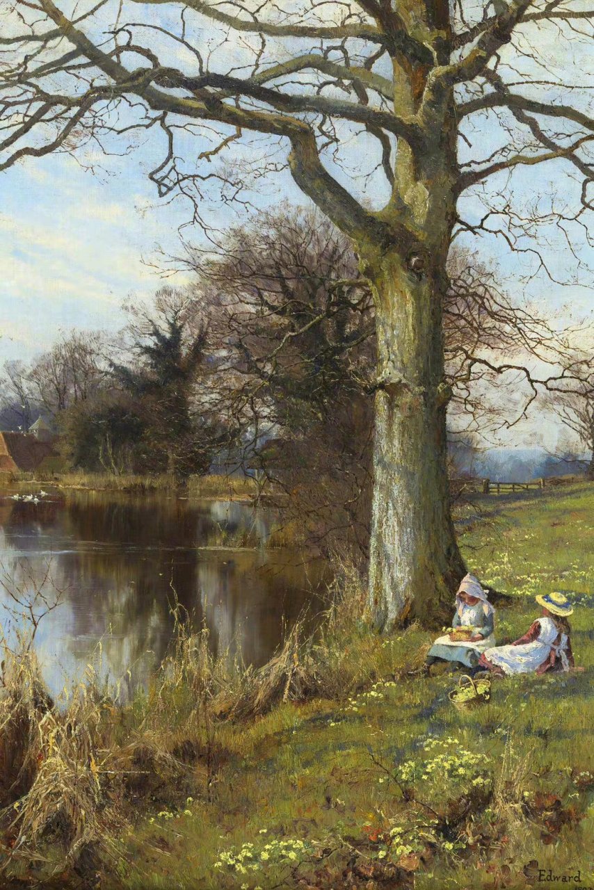 19世纪英国画家edward wilkins waite笔下的田园风情.