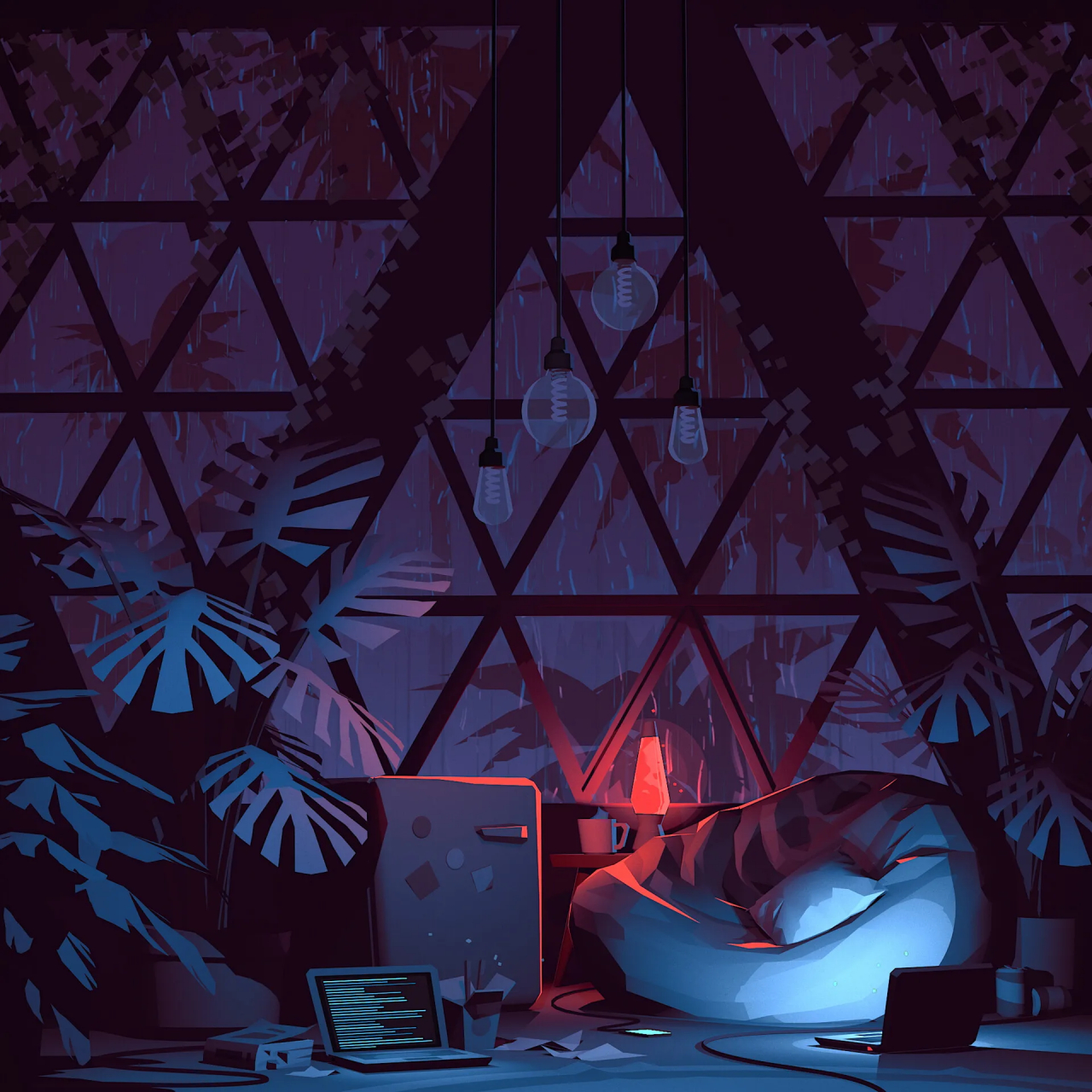 画师jan krocak插画作品欣赏,描绘了夜晚的场景与故事.