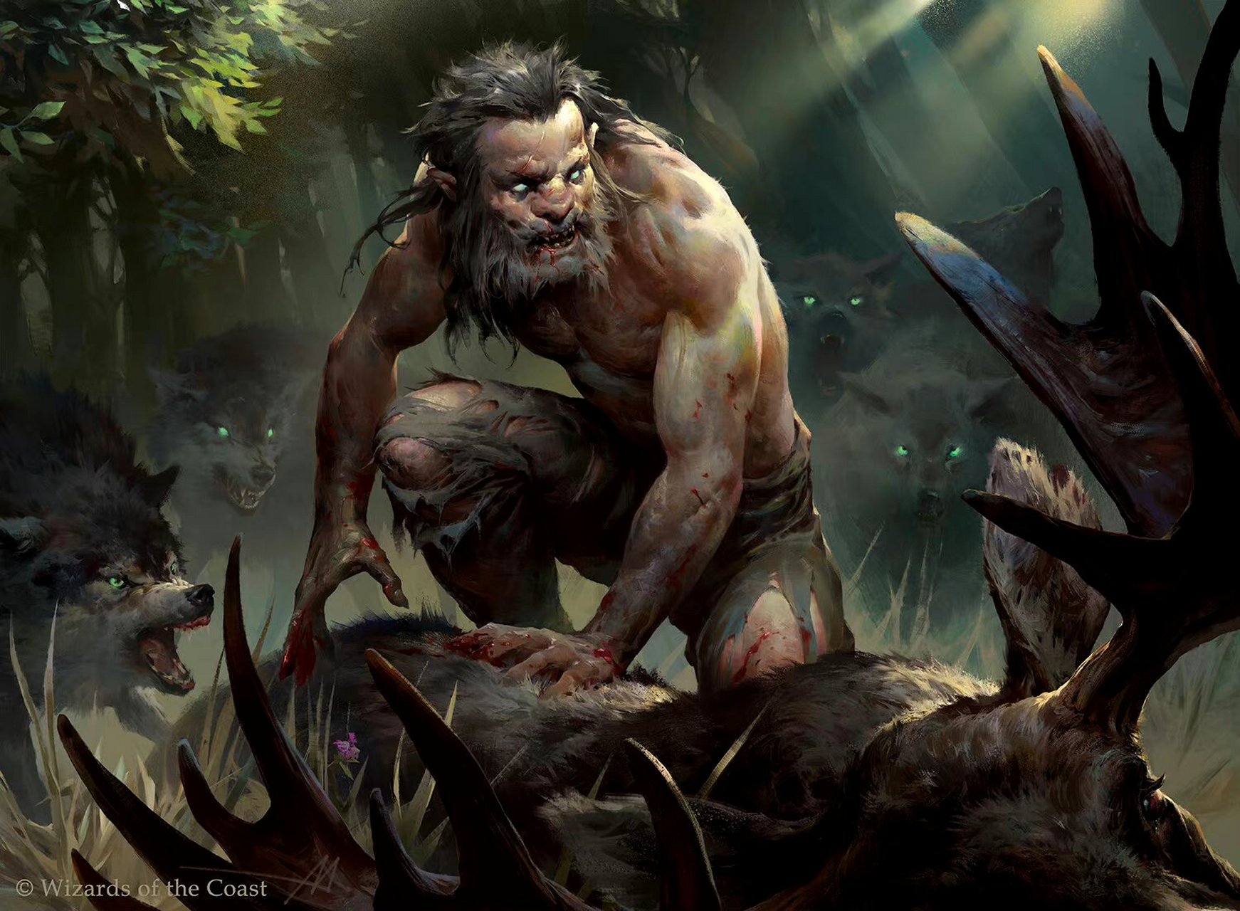 画师alexander mokhov万智牌封绘插画欣赏,描绘了牌中人物战斗的场景.