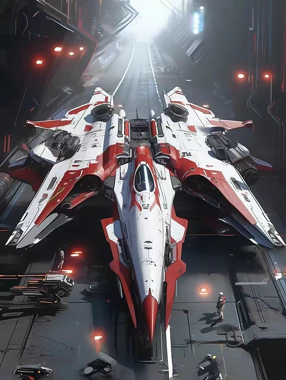 ai生成的一组飞船载具插画作品,细节十分突出和精致.