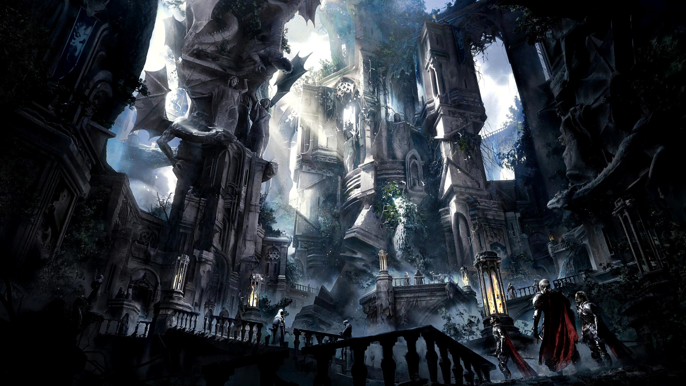 一组游戏场景概念设计欣赏,光影运用和氛围营造十分传神,by