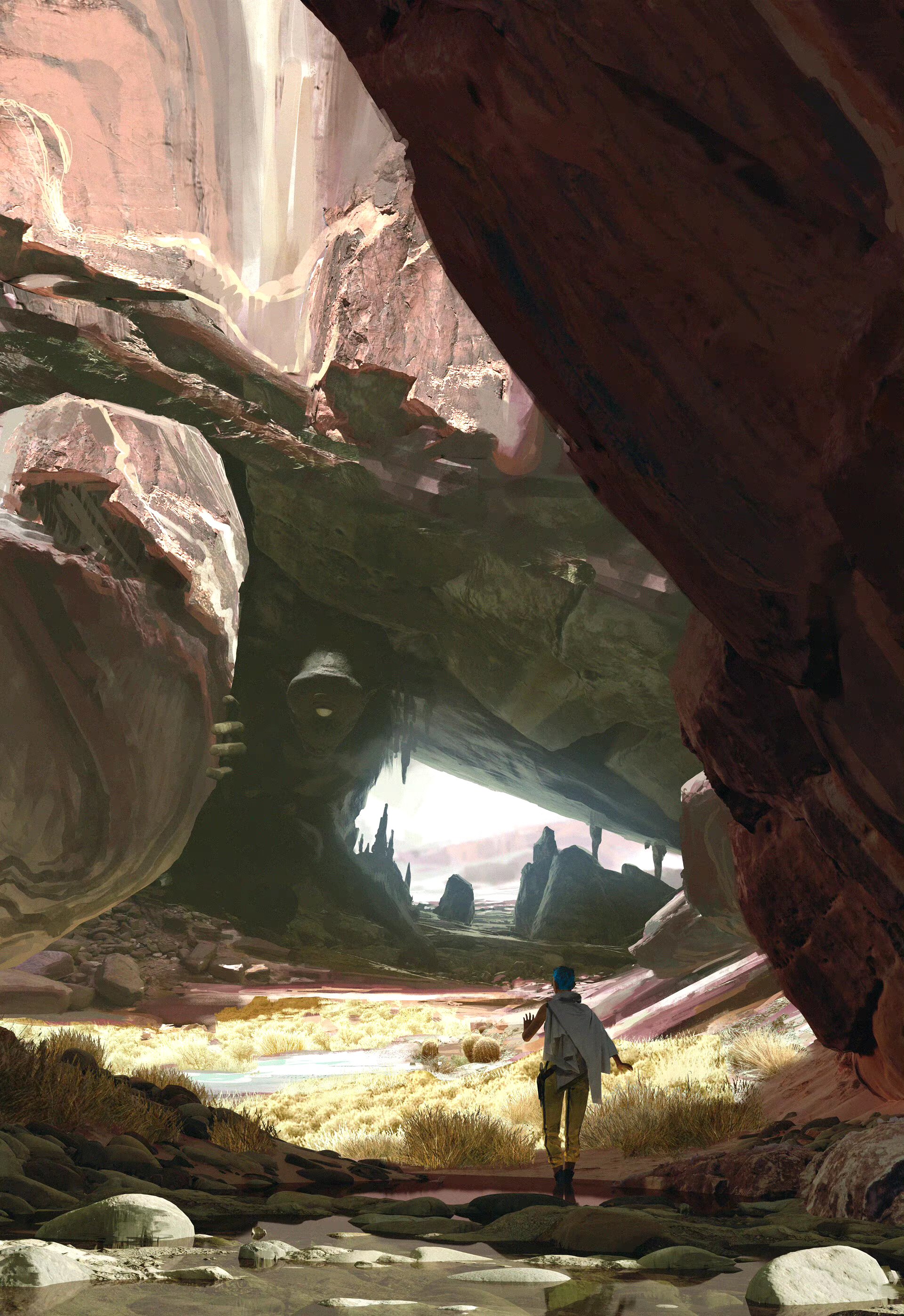 画师ryan gitter概念场景设计欣赏,将人物置身于于异世界瑰丽的场景之