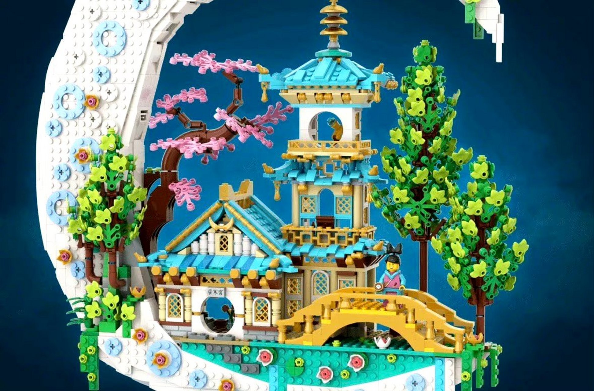 模型欣赏:乐高ideas官网投稿作品《广寒宫》,作者legotruman.