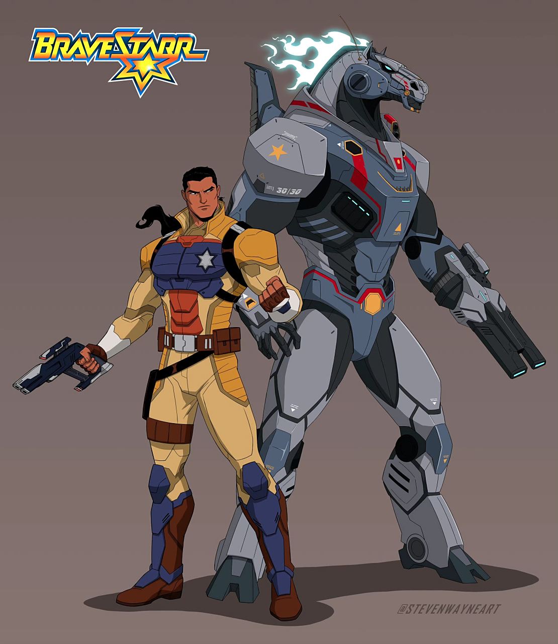 steven wayne 设计的 bravestarr 布雷斯塔警长 和