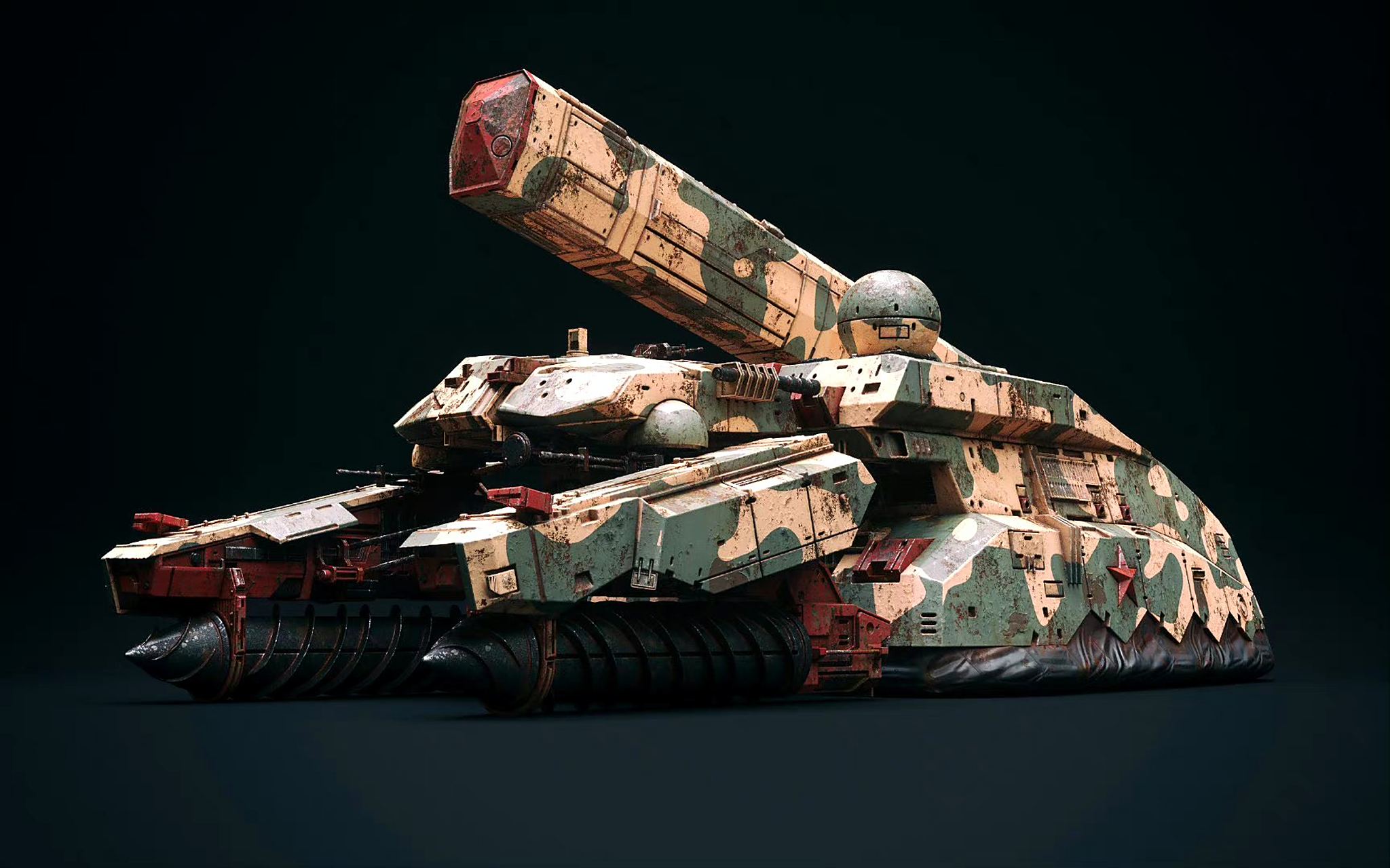 游戏《合金装备》"山谷虎"机甲设定欣赏,by ben nicholas 67.