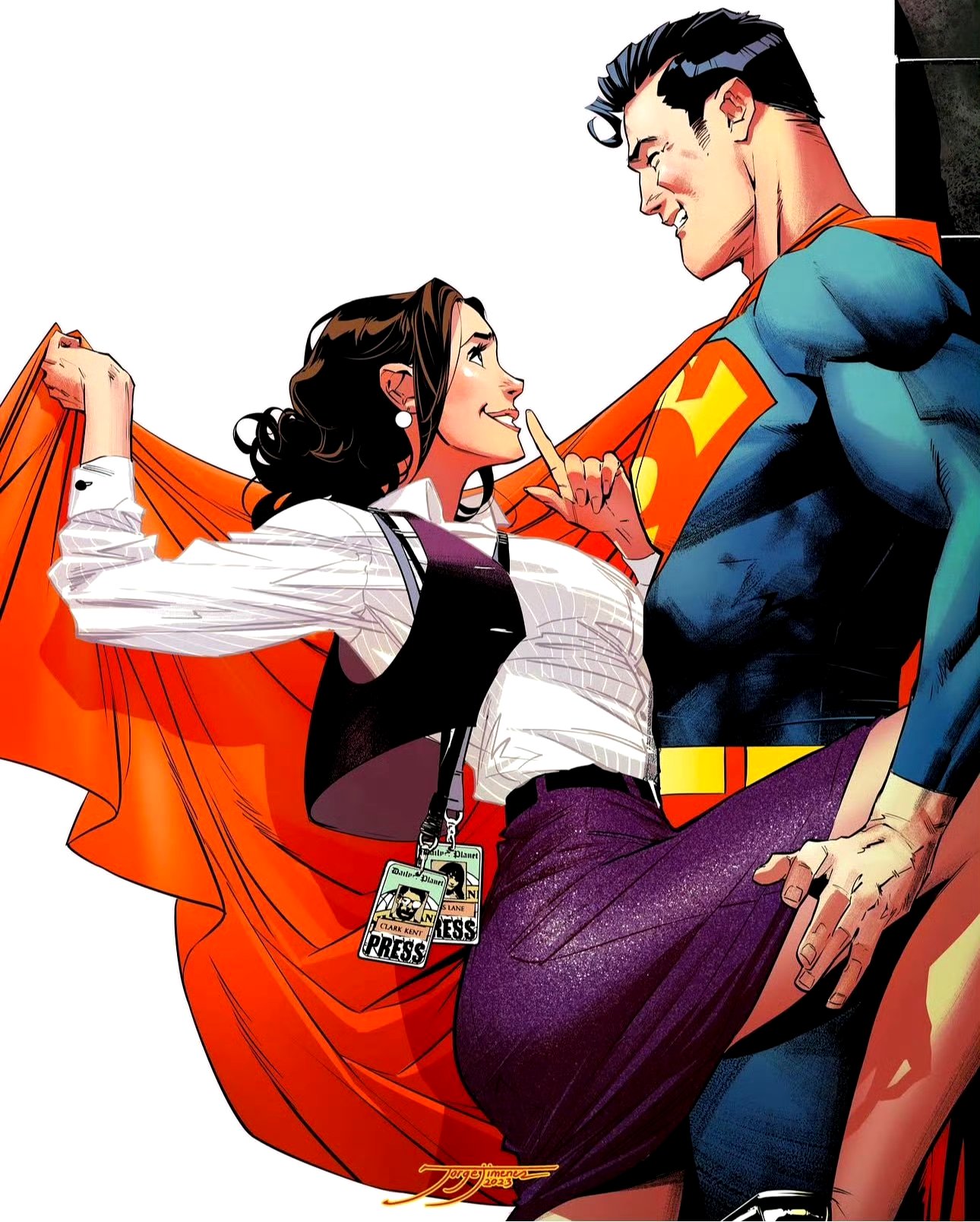 画师jorge jiménez绘制的dc漫画《超人》插画与封绘