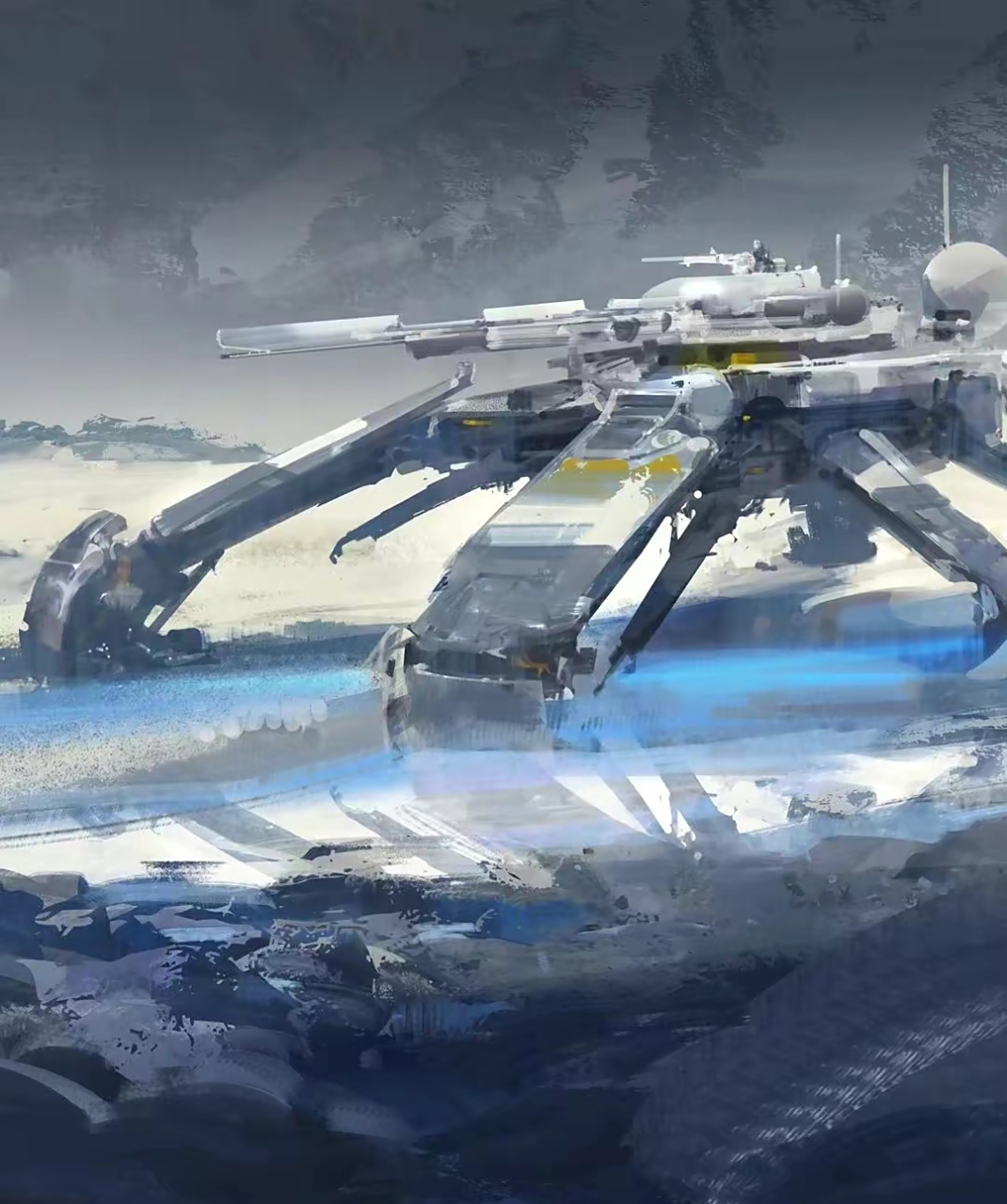 一组巨型机甲插画作品欣赏,人类和其相比显得十分渺小