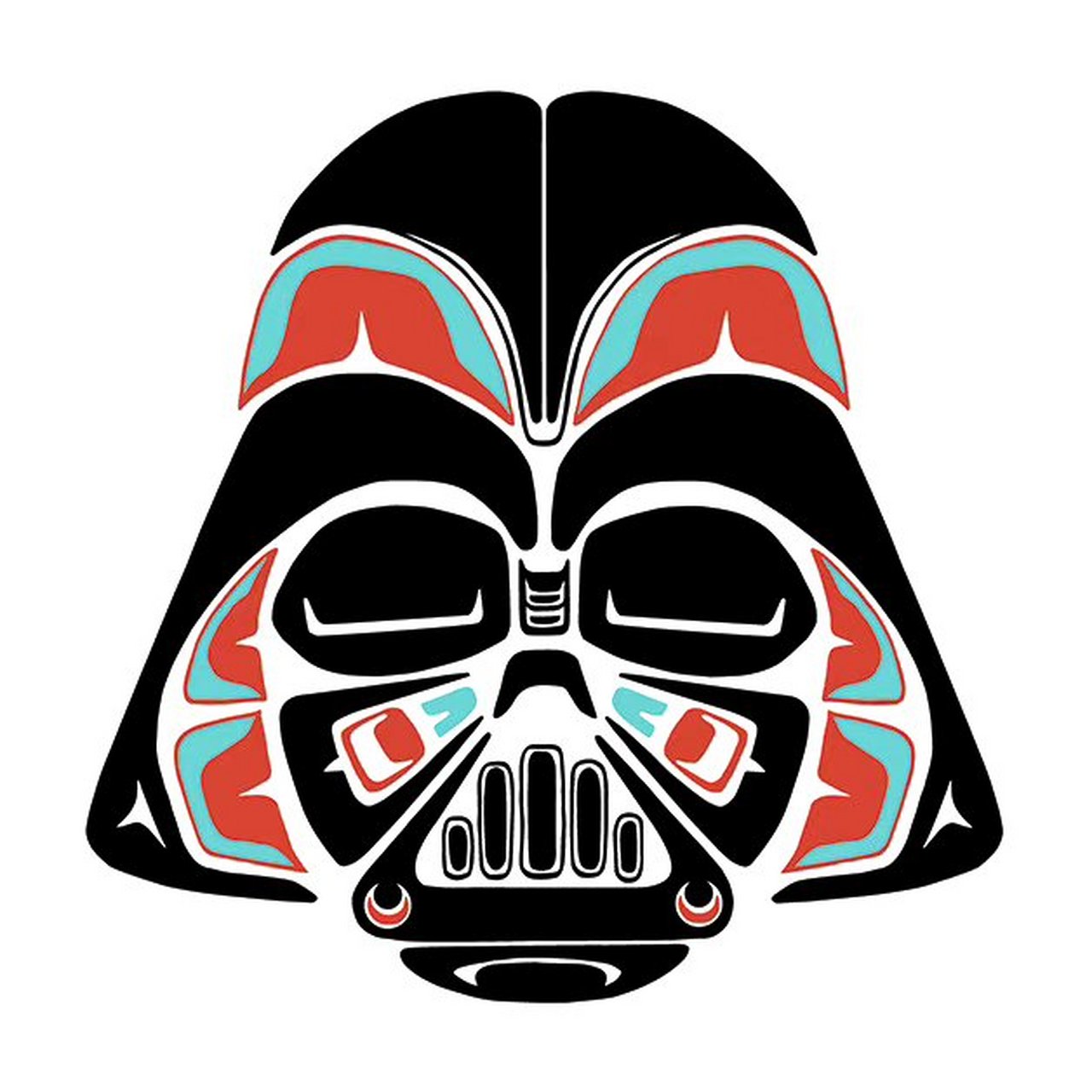 一组抽象风格的星球大战插画欣赏,色彩绚丽,有臂章的风格.