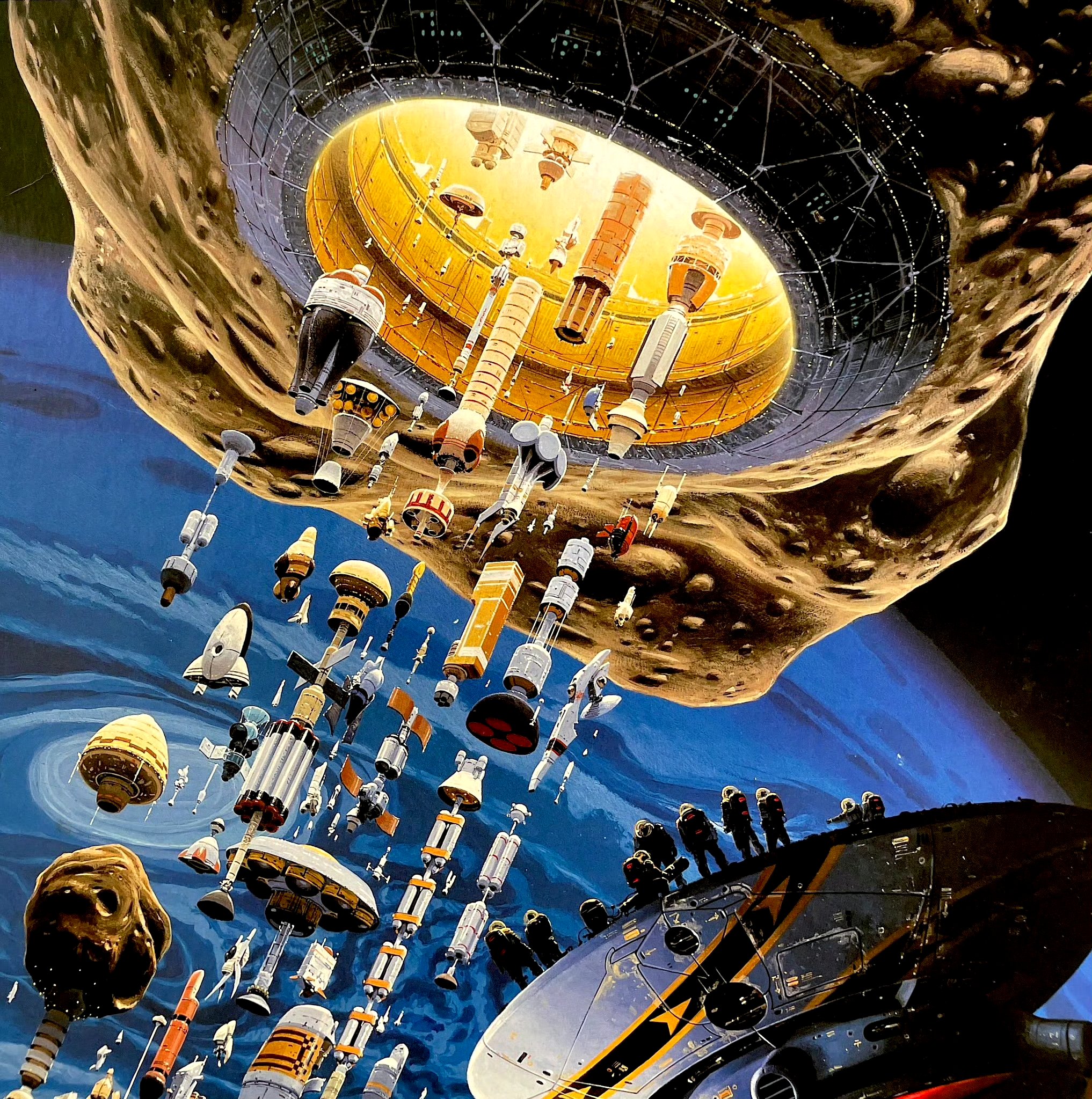 作品以硬科幻风格著称,他的插画通常与科学知识相符合,展现出对天文学