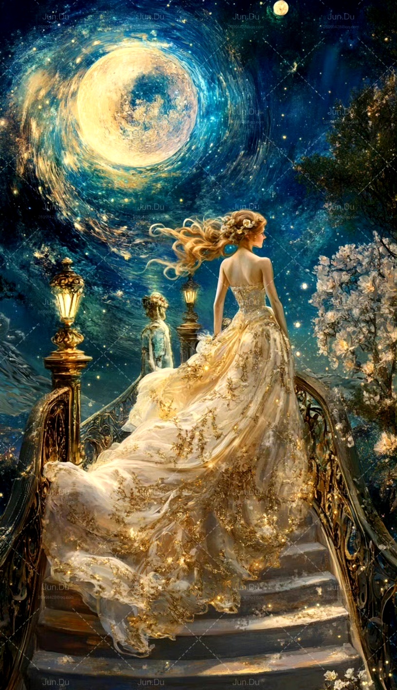 分享一组ai生成的《灰姑娘》插画作品,用绚丽的色彩再现了辛杜瑞拉