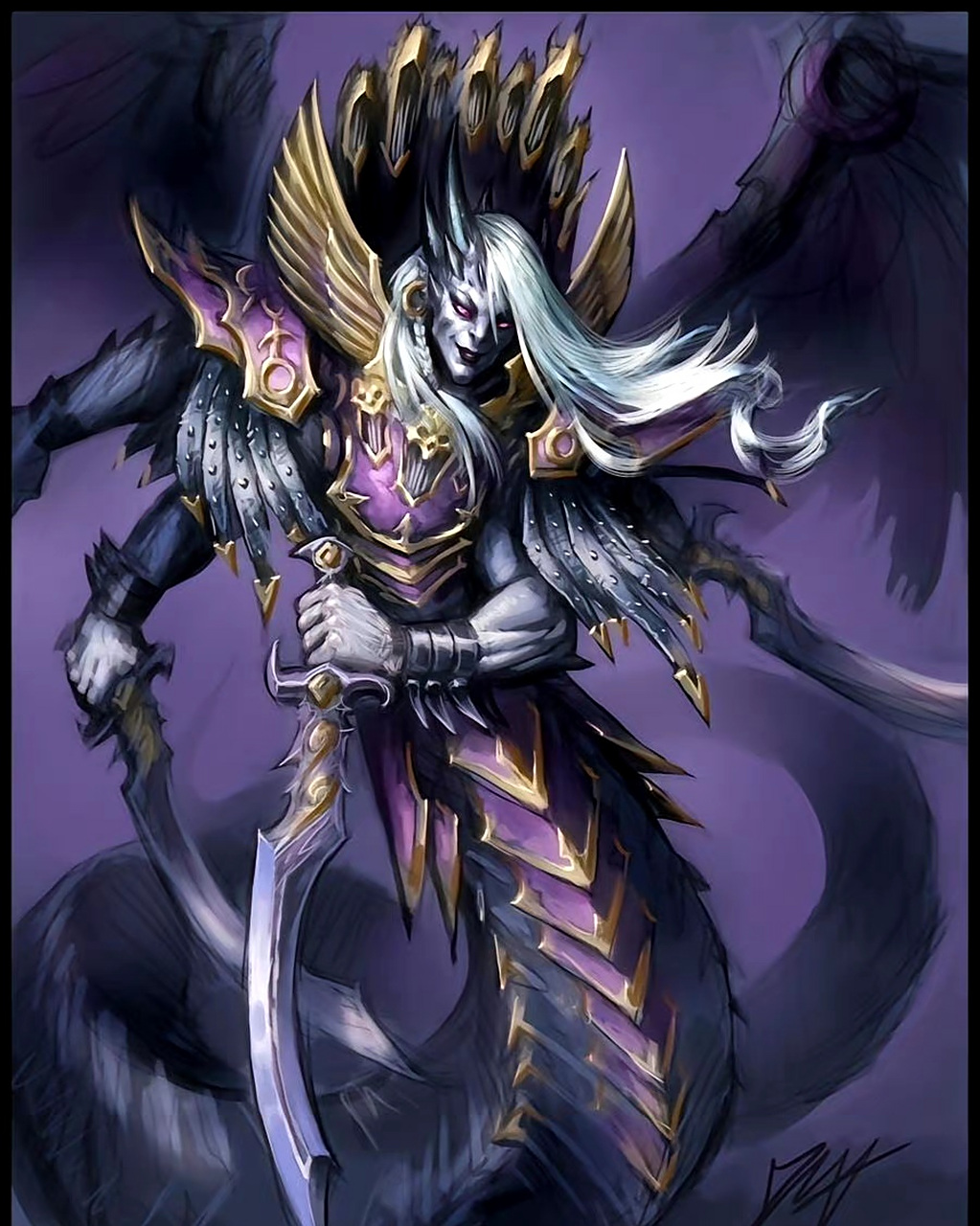 游戏《战锤40k》角色插画欣赏,恶魔王子.#游戏# #插画# #战锤40k