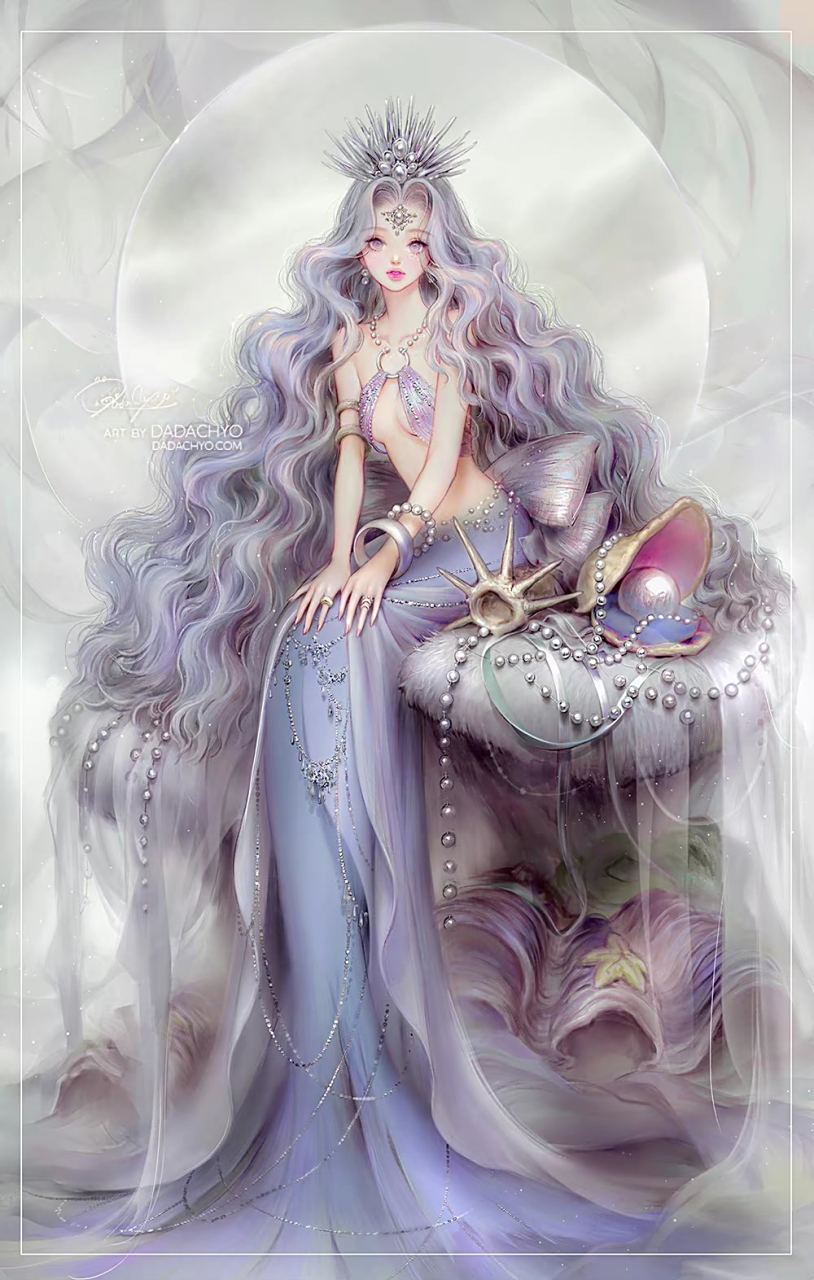 漂亮的美人鱼公主插画.#动漫# #插画# #美人鱼