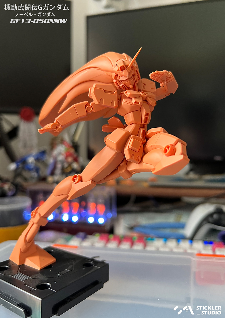 模型欣赏:g高达武斗传 1/100 诺贝尔高达 gk雕像.