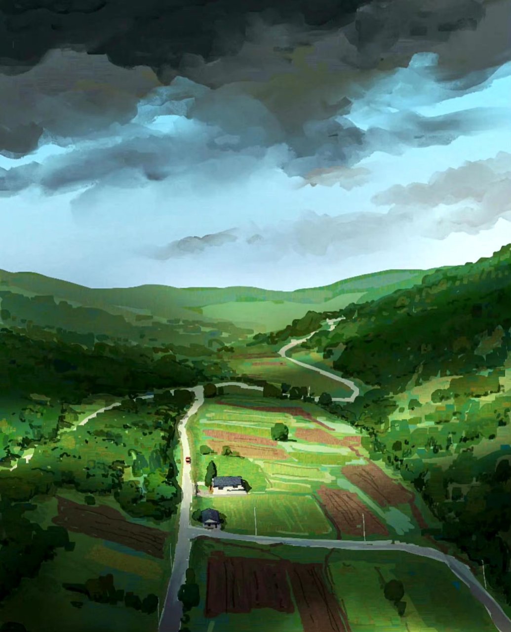 画师alariko风景插画欣赏,画风清新,展现了大自然的美好景色.