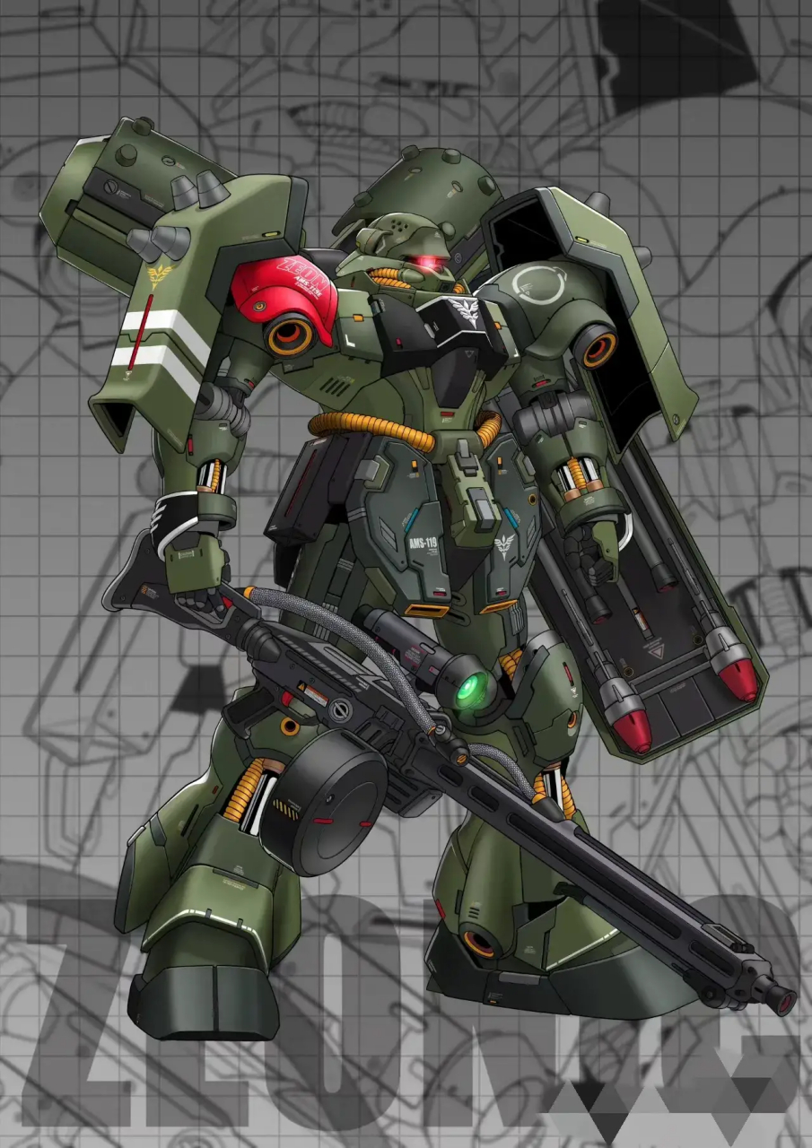 一组机动战士高达吉翁独眼系机体欣赏,在原设定的基础上加上了更多的