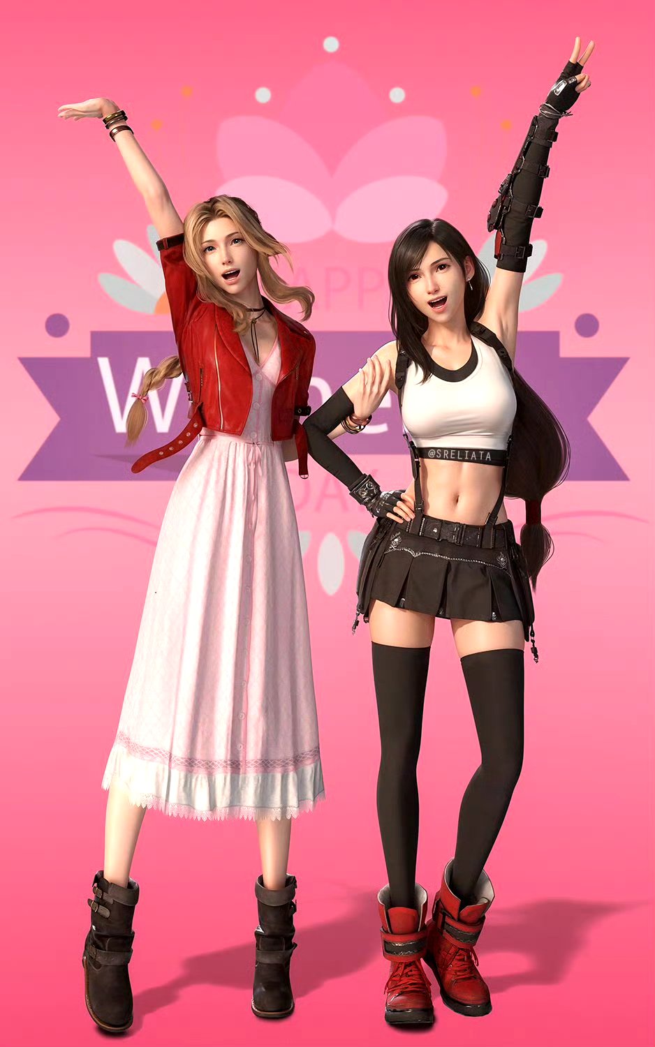 3d艺术家s动漫人物作品欣赏,用细腻的建模展现了最终幻想系列游戏中的