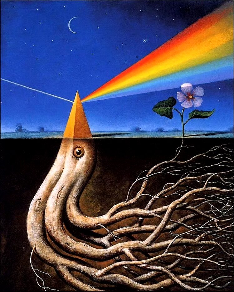 他的作品以"诗意超现实主义"著称,风格独特,画面