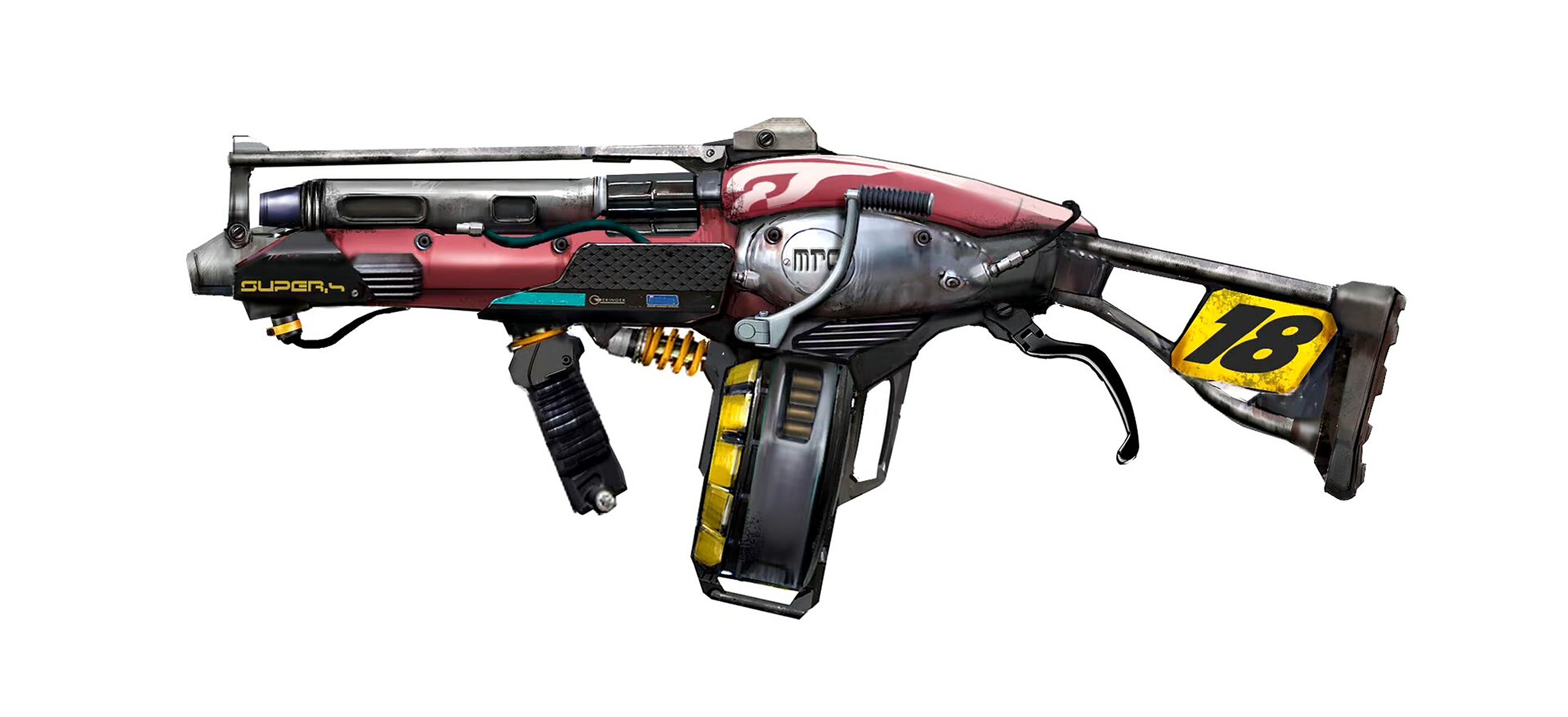 一组废土风格的游戏武器设计,by yuan z s.#动漫# #插画# #游戏