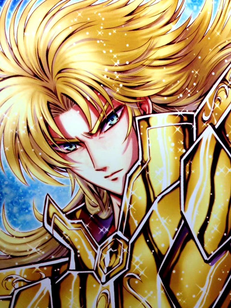 圣斗少女翔漫画海报封绘中的双子座撒加.#动漫# #插画# #圣斗士