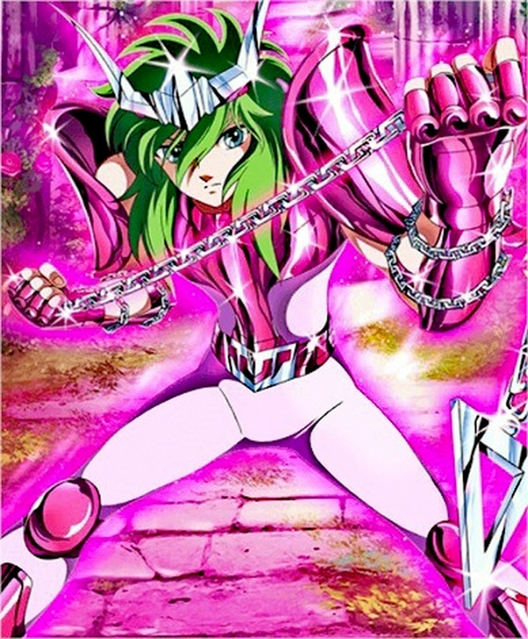 一组圣斗士星矢 仙女座 瞬 插画欣赏,按设定今天是他的生日.