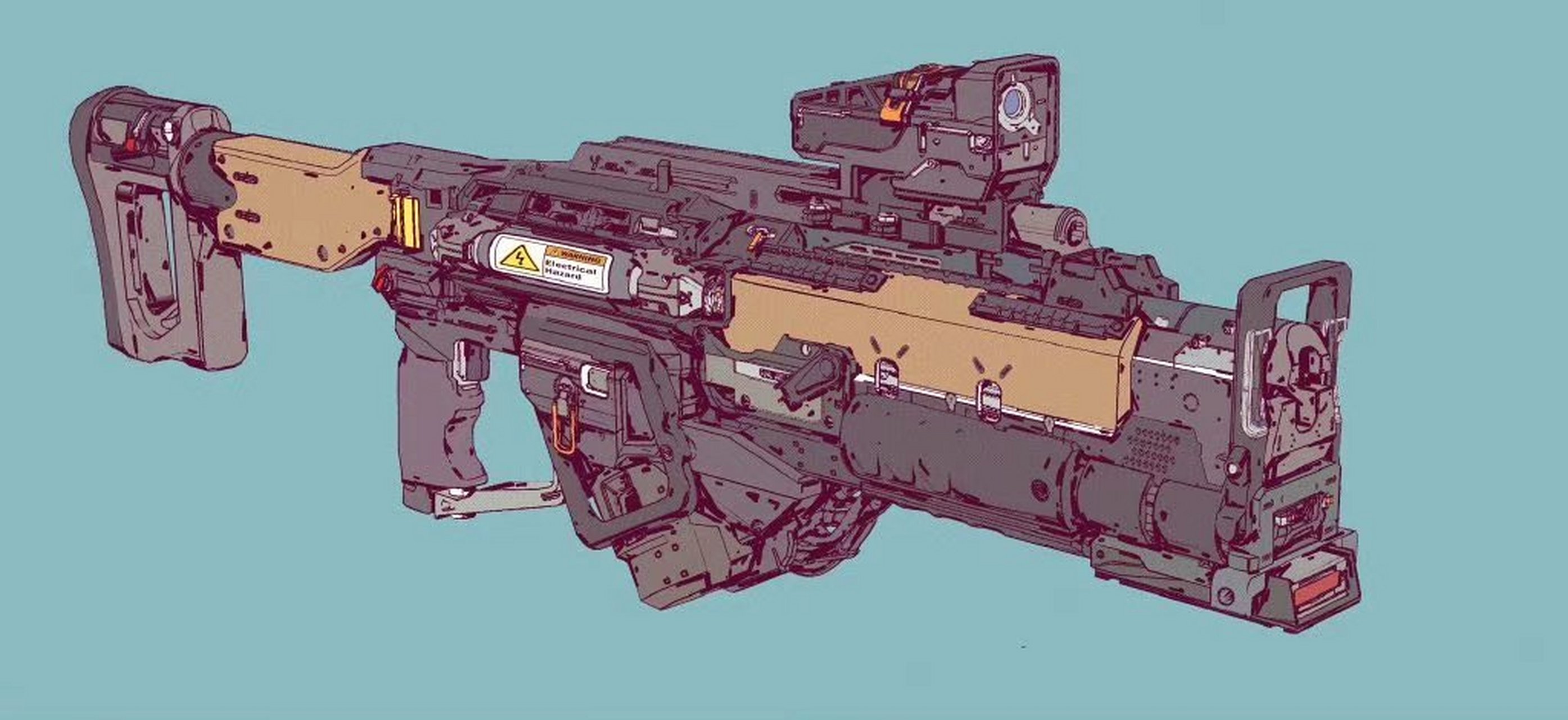 画师elijah mcneal科幻机械设计欣赏,描绘了未来风格的武器与机甲.