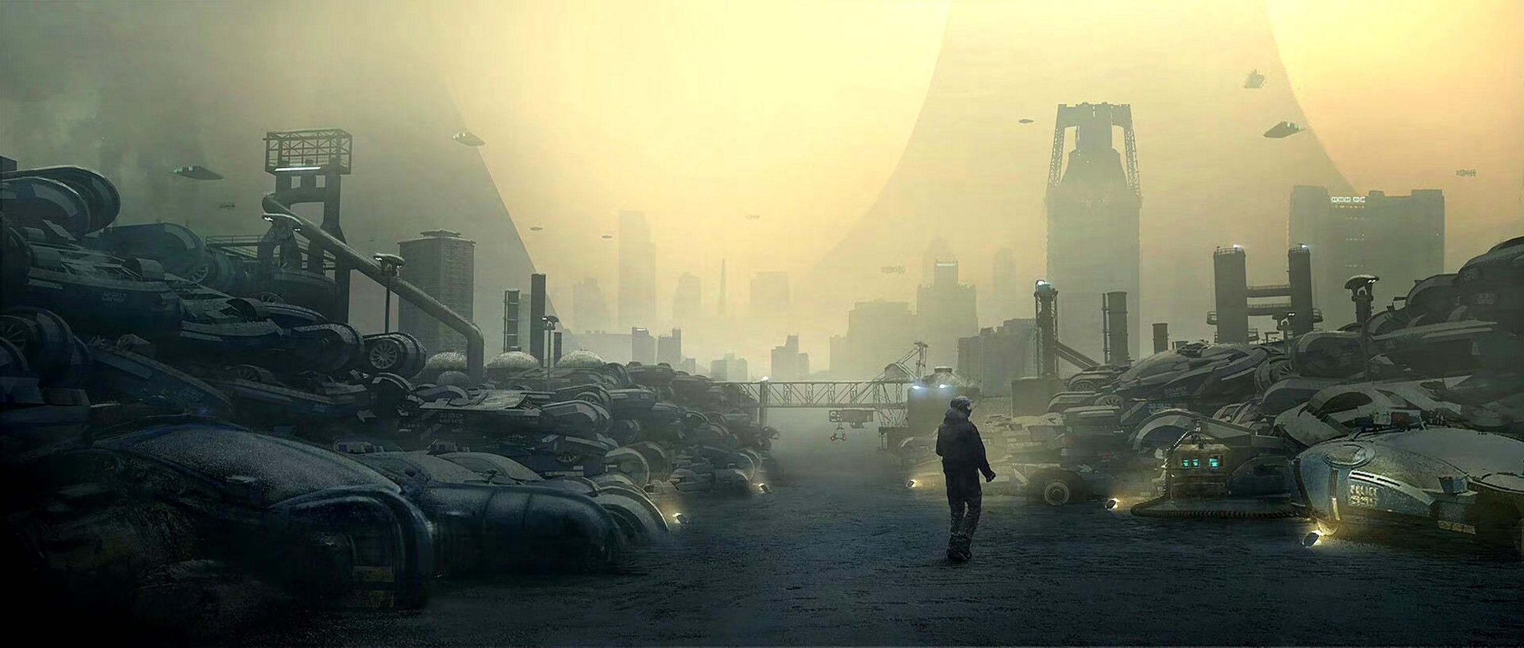 电影《银翼杀手2049》概念设计欣赏,场景充满了冷峻肃杀的氛围.
