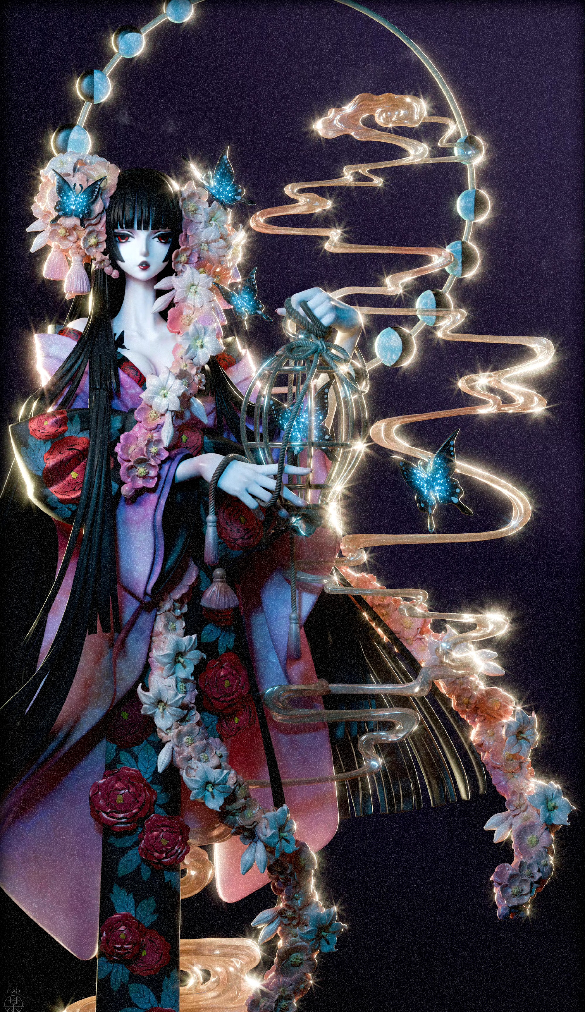 模型欣赏:模型师晔知昂制作的壹原侑子雕塑,涂装由门神老师完成