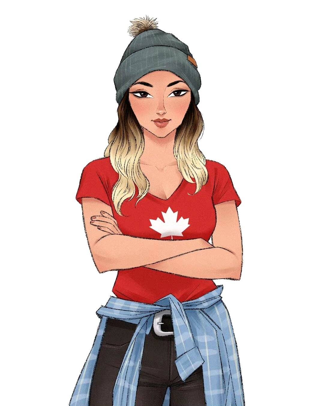 画师cameron mark动漫游戏角色插画欣赏,给角色赋予了一些欧美画风.