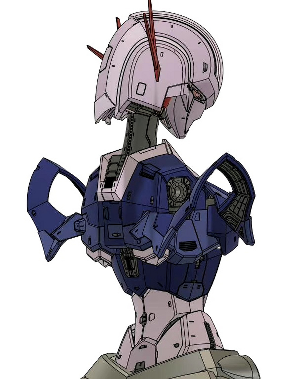 模型欣赏:模型师93zhansg设计的魔改吉翁号,骨架多轴可动,外表细节量