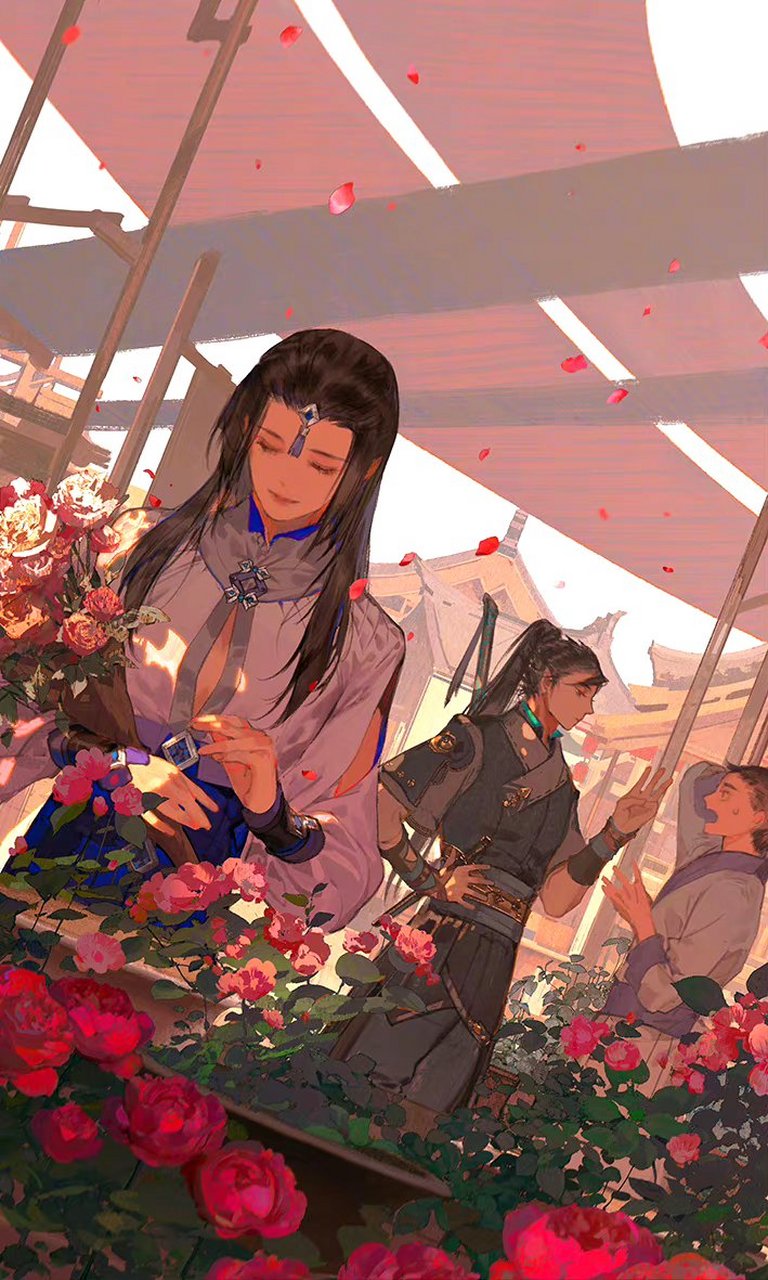 一组古风人物插画欣赏,画面透着精致和温馨,by 伊吹五月.