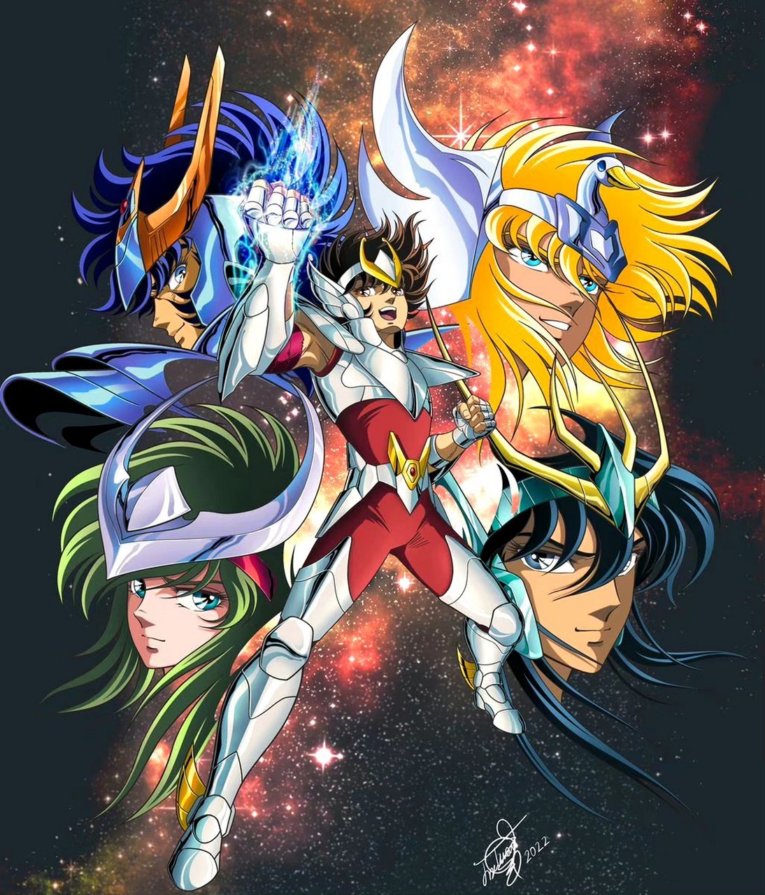 圣斗士星矢青铜五小强的战斗历程,by junianker.