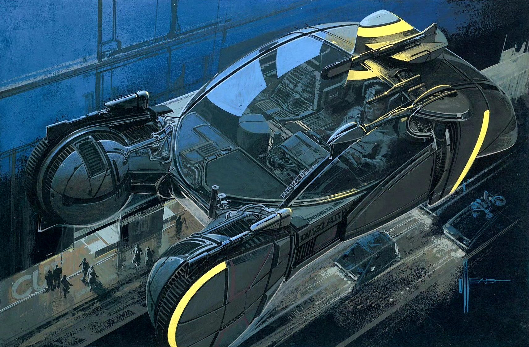 艺术家syd mead《银翼杀手》概念设计插画欣赏