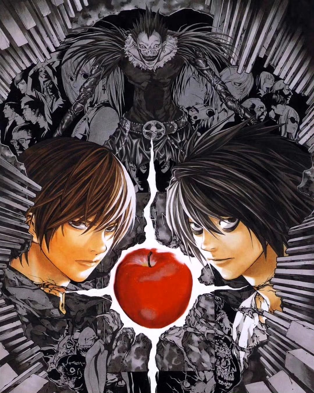 分享一组漫画家小畑健《死亡笔记》插画作品