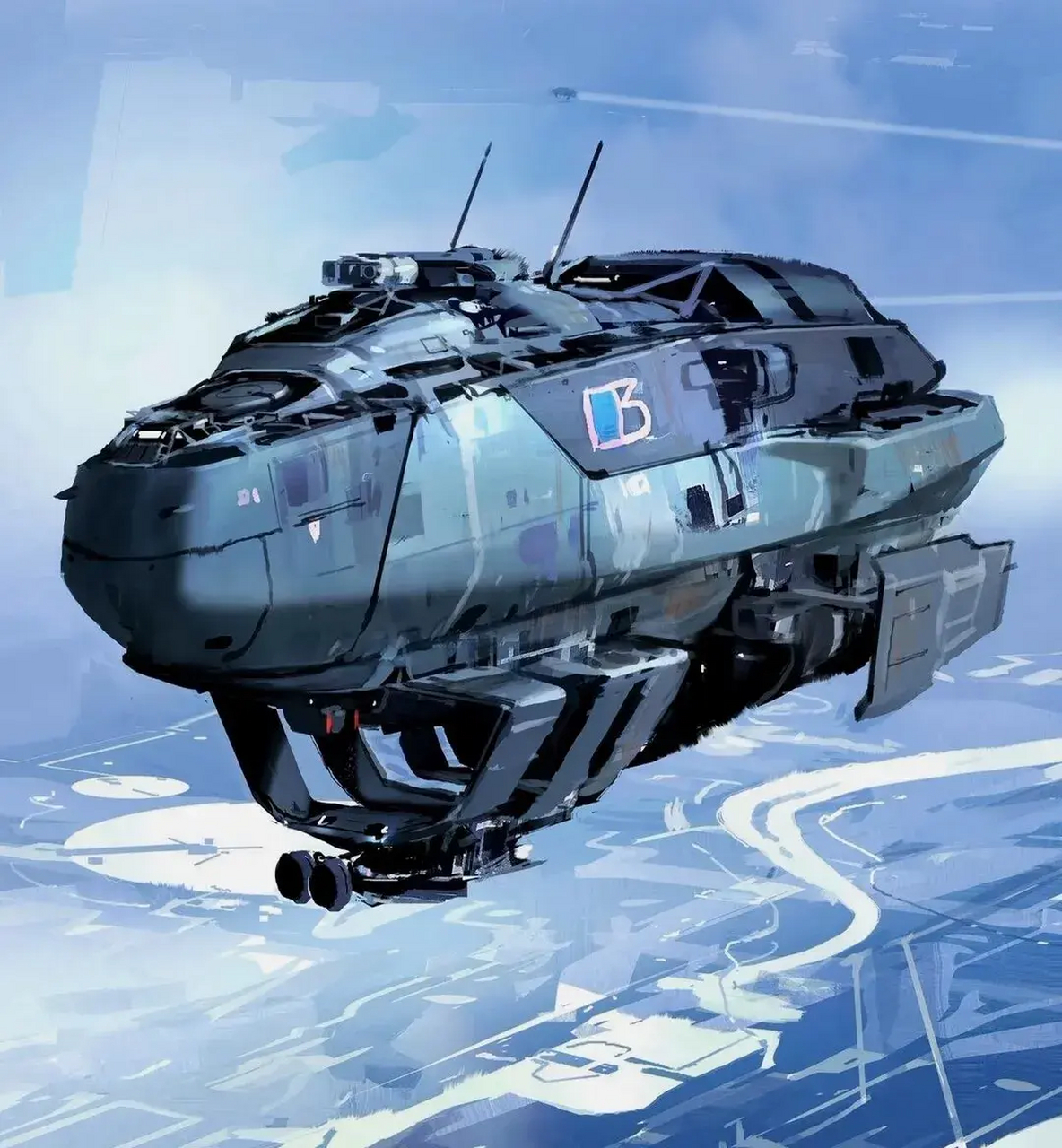 一组科幻场景作品欣赏,描绘了人类未来建造的太空战舰与飞船,依靠它们