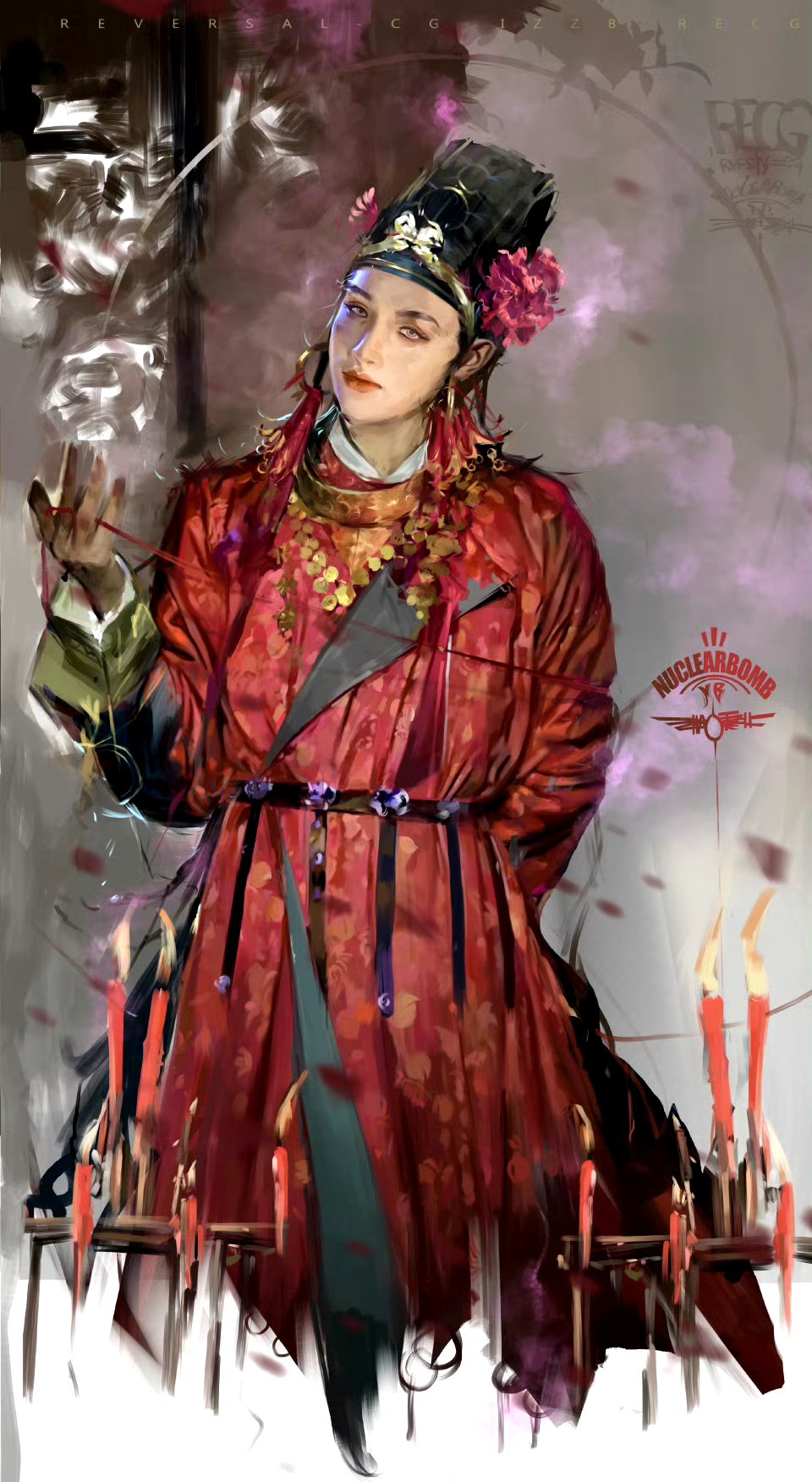 画师赵震北绘制的西游系列"猪八戒"插画作品,展现了其人形和原形状态