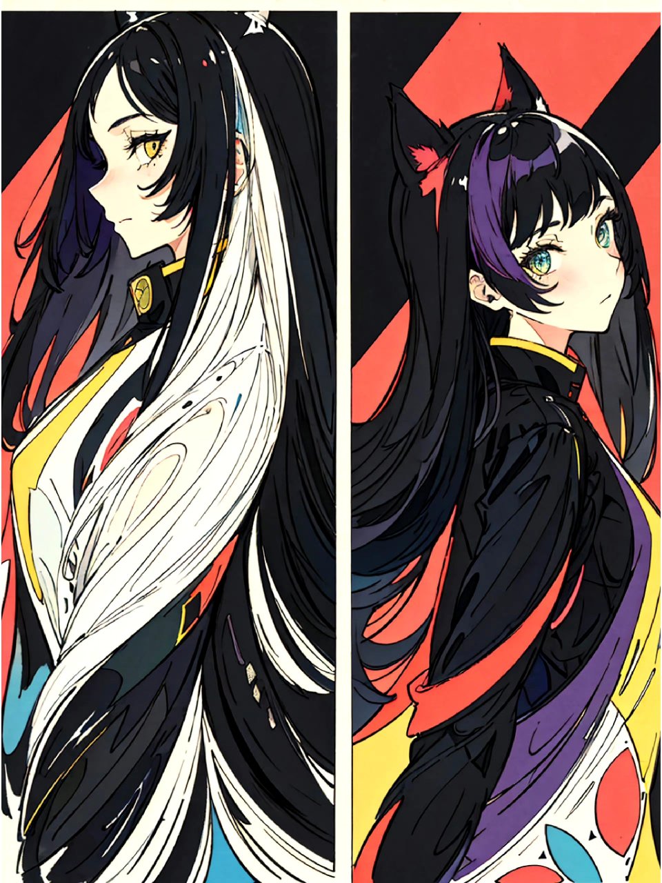 一组ai生成的动漫角色插画作品,名为黑猫少女.#动漫# #插画# #二次元