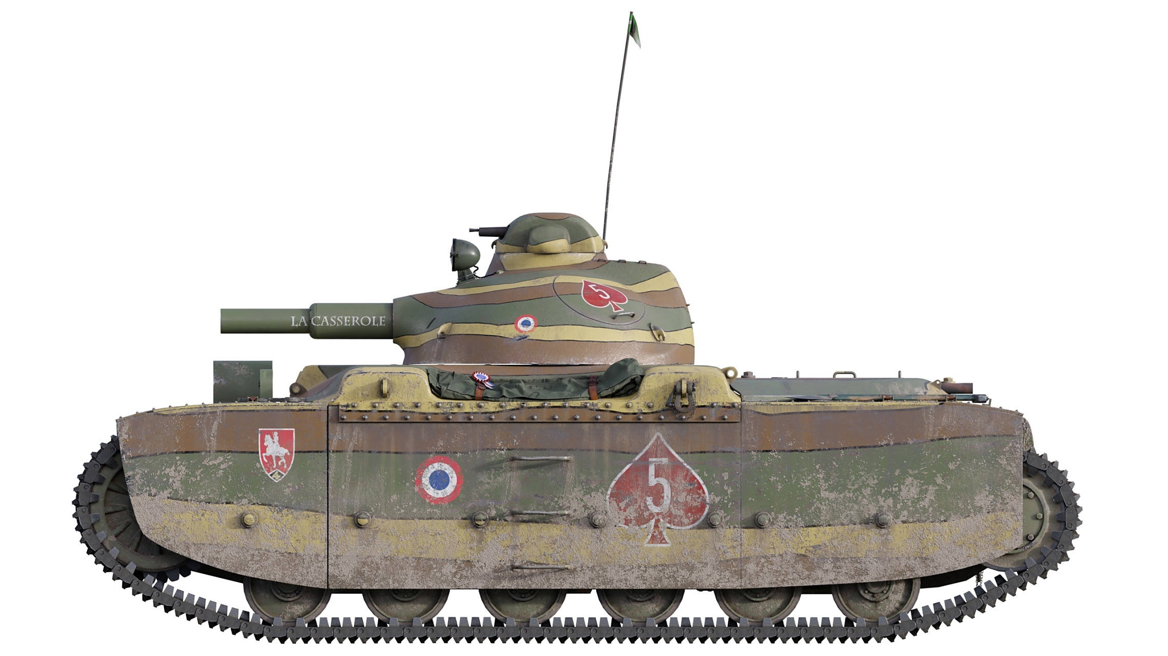 建模欣赏:法国 雷诺g1r坦克建模,它的战术定位以及技术性能上与t-34