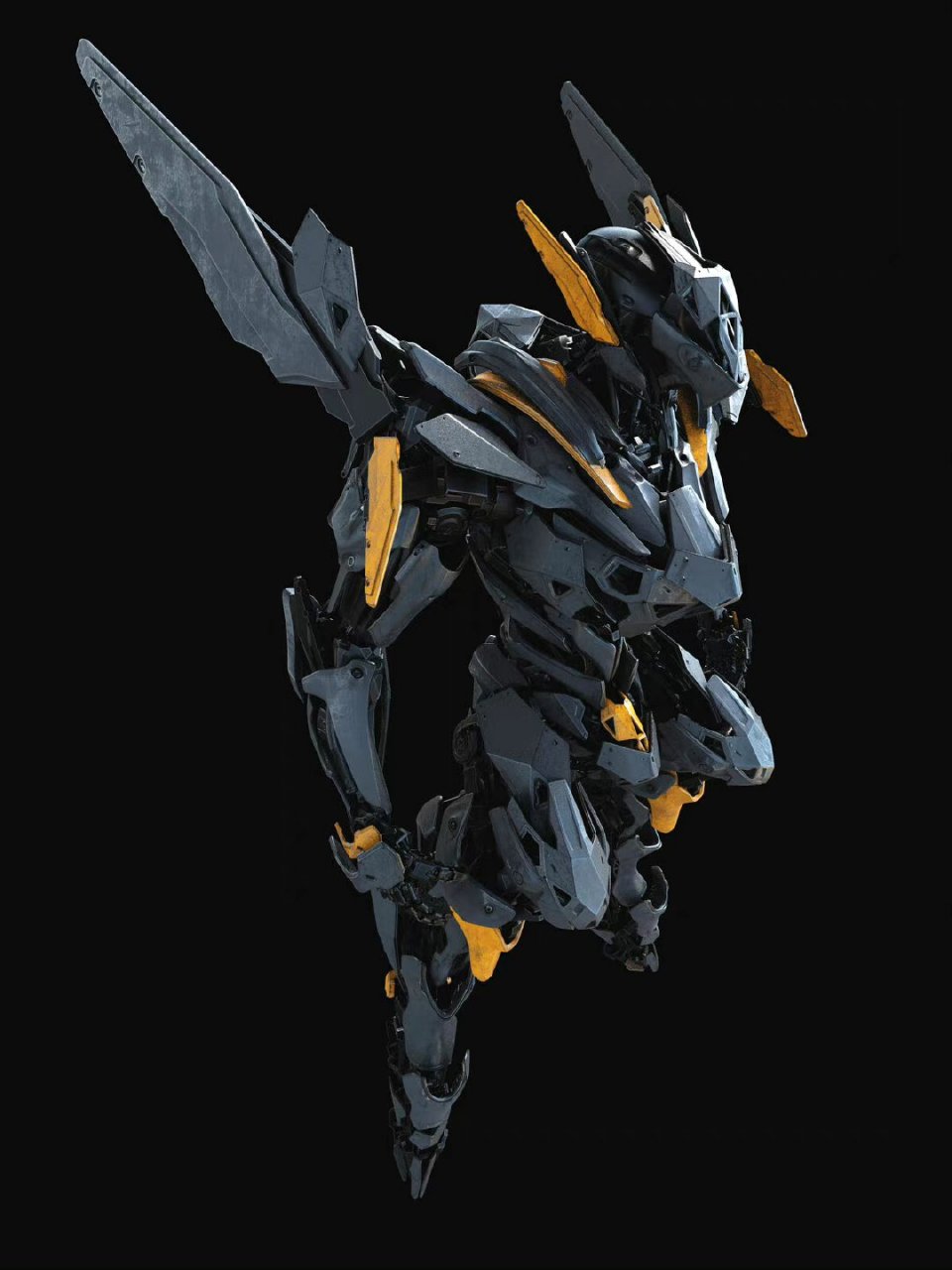 一组科幻机甲设计作品,机体设计突出尖锐化,by soufiane idrassi.