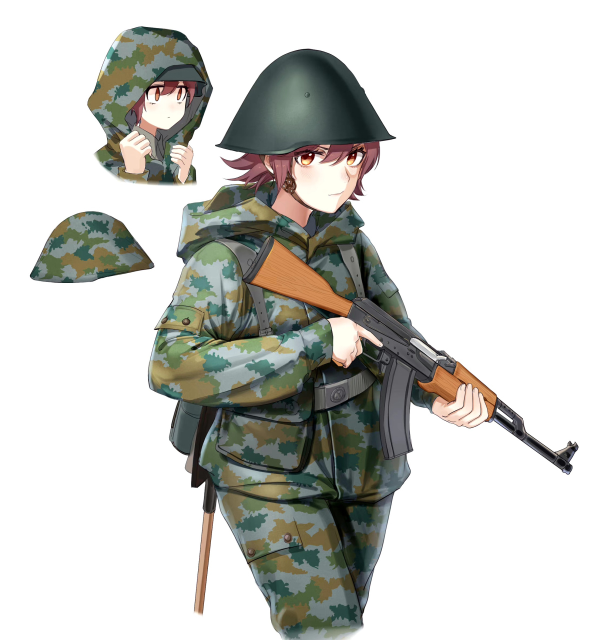 一组卡通人物士兵插画作品欣赏,展现了民主德国人民军的军服形象,by