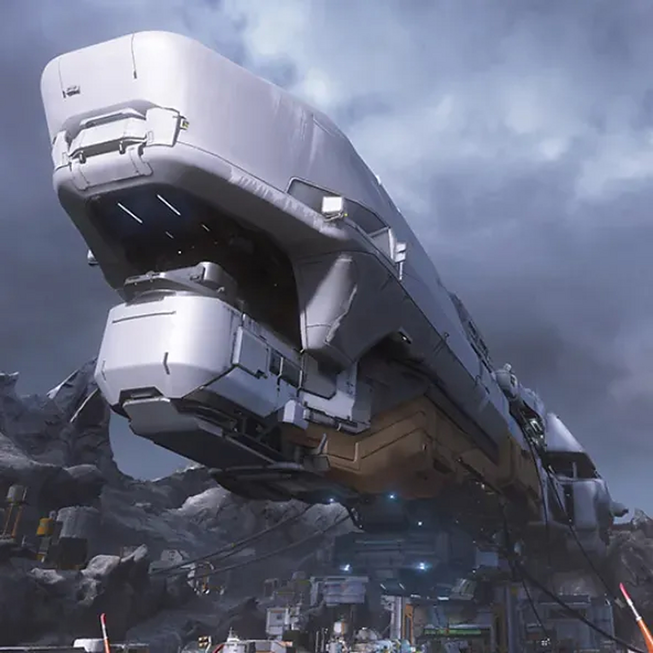 游戏《光环》unsc战舰欣赏,展现了其设定和战斗的场景.