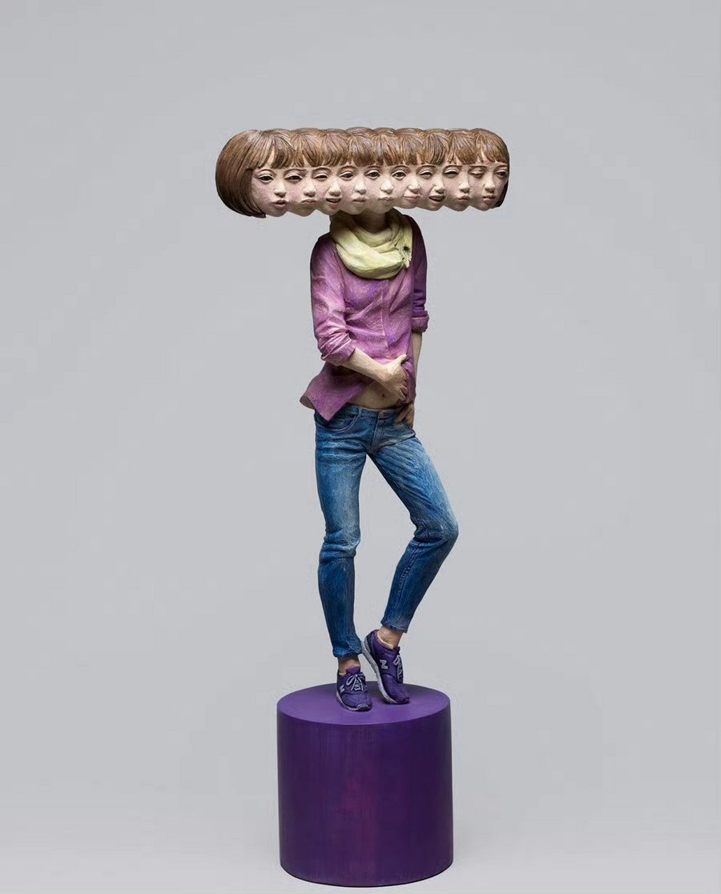 木雕艺术家yoshitoshi kanemaki 676767雕塑作品欣赏,风格抽象