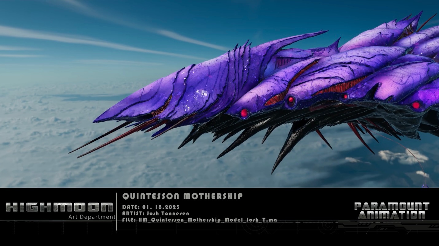 电影《变形金刚:起源》铁堡5000赛场设计与五面怪飞船概念设定图,设计