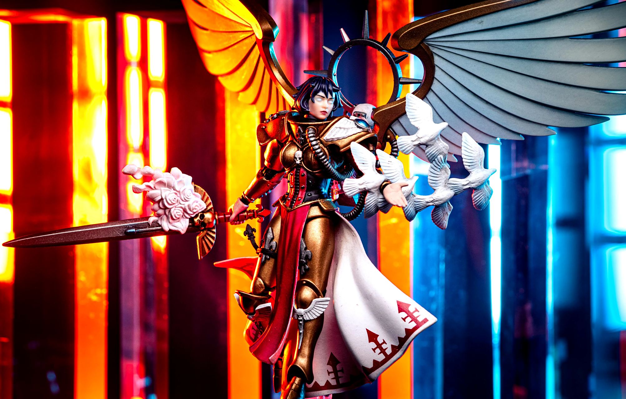 模型欣赏:暗源 战锤40k 活圣人与双胞胎,by lam闻风.