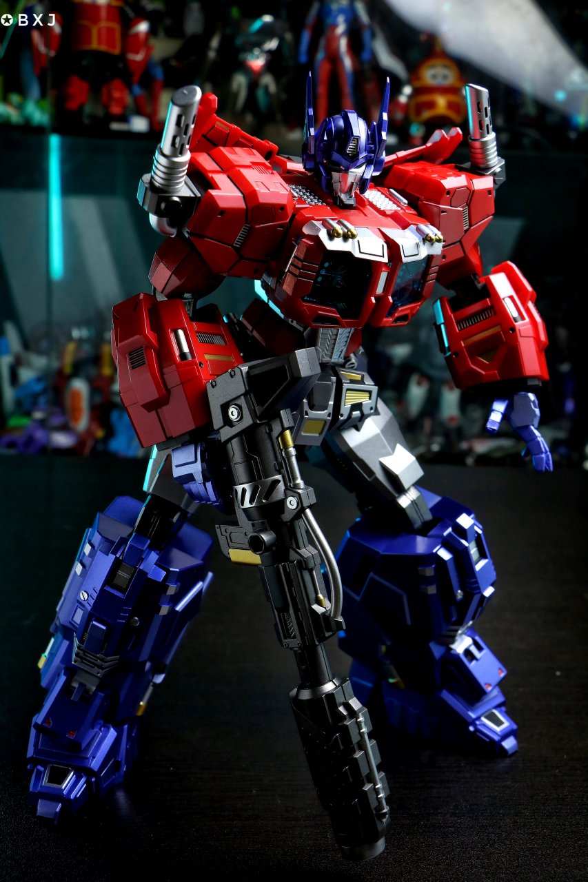 模型欣赏:香蕉力量 超神仁莱 擎天柱,by 边态小鸡.