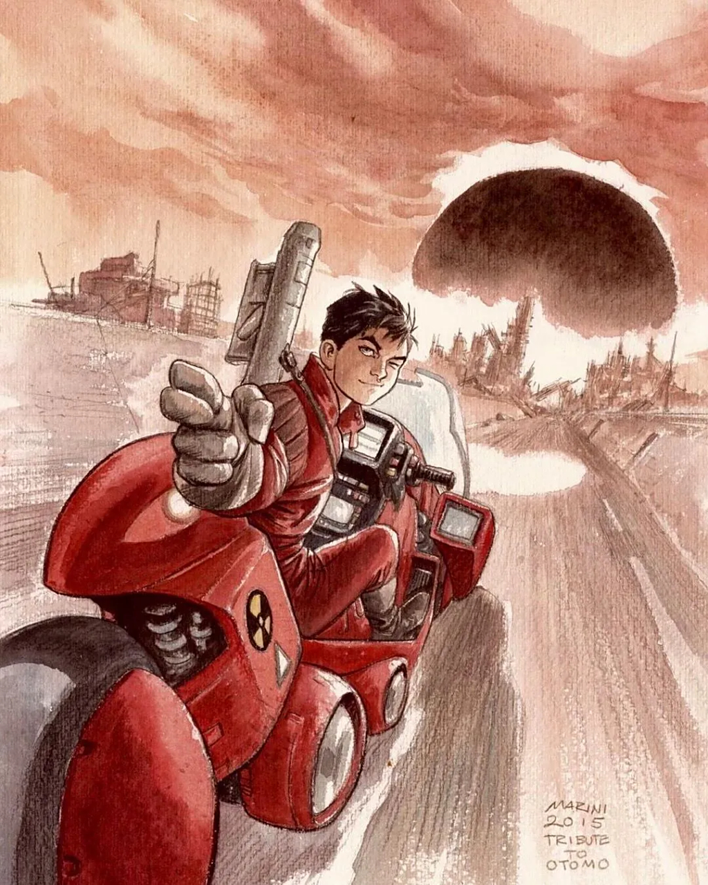 押井守动画《阿基拉》人物插画欣赏,时隔多年仍然那么经典.