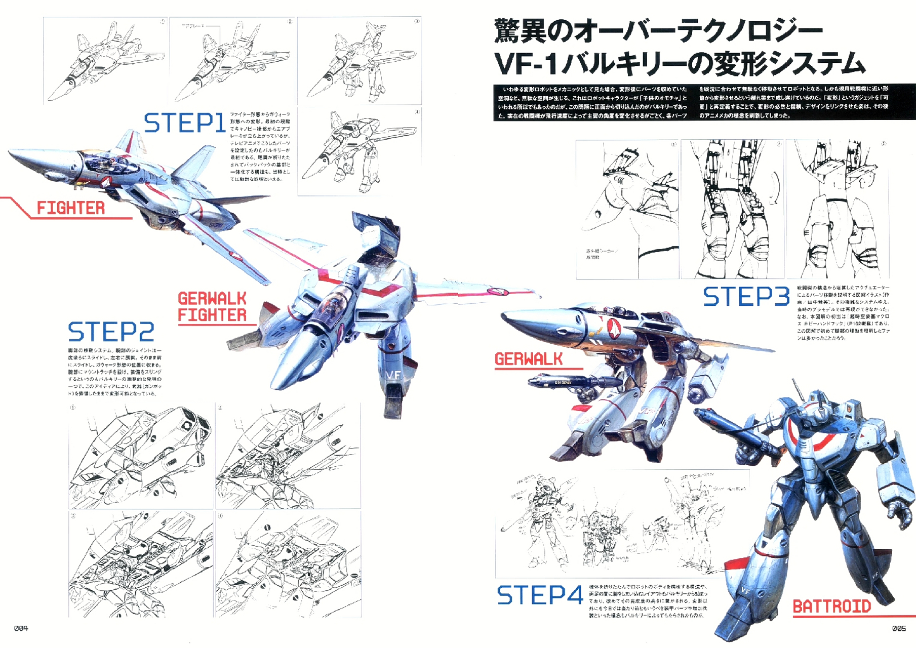《超时空要塞》统合军机体设定插画欣赏,by 高荷义之/河森正治.