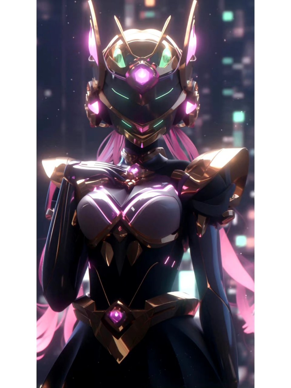 一组ai生成的美少女战士铠甲版,这样也是不错的创意,by midjourney.